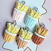 Opaque Resin Pendants RESI-F057-01-2