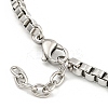 304 Stainless Steel Enamel Box Chain Anchor Link Bracelets for Women BJEW-G717-15P-3