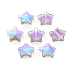 Electroplate Transparent Glass Beads GLAA-T022-14-B01-1