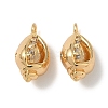 Ocean Style Brass Micro Pave Cubic Zirconia Pendants KK-A280-01B-G-1