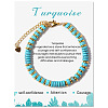 Adjustable Synthetic Turquoise Bead Bracelets PW-WG4E155-01-1-1
