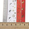 10M  5 Colors Hot Stamping Christmas Polyester Ribbons Set OCOR-Q026-02-4
