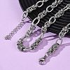 304 Stainless Steel Byzantine Chain Necklaces NJEW-T016-16P-3