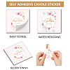 80Pcs 8 styles Paper Lip Balm Adhesive Label Stickers STIC-WH0026-019-3