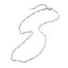 304 Stainless Steel Cross Rhombus Link Chain Necklaces NJEW-JN05651-5