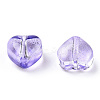 Transparent Spray Painted Glass Beads GLAA-R211-02-B01-2