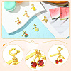 6pcs 6 Styles Brass Pendants KK-CJ0003-37-3