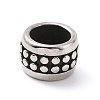 304 Stainless Steel Manual Polishing European Beads STAS-G276-24AS-1