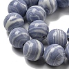 Synthetic Blue Lace Agate Beads Strands G-B071-F02-03-3
