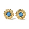 Cat Eye Stud Earrings EJEW-G400-62G-02-1