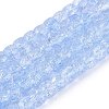 Crackle Transparent Glass Beads Strands GLAA-N069-03A-03-1