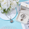 2Pcs 2 Styles Stainless Steel Pendant Urn Ashes Necklaces NJEW-ME0001-10-4