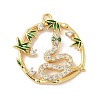 Brass Micro Pave Cubic Zirconia Pendants LS-KK-M326-03G-1