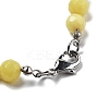 8mm Faceted Round Natural Butter Jade Beaded Necklaces LS-NJEW-F327-01A-03-3