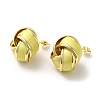 Real 18K Gold Plated Iron Enamel Stud Earrings for Women EJEW-M251-09G-01-1