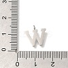 304 Stainless Steel Micro Pave Cubic Zirconia Pendants STAS-H228-06P-W-3