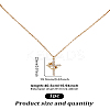1Pc Brass Micro Pave Clear Cubic Zirconia Crown Cross Pendant Necklaces NJEW-LP0003-84G-2
