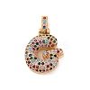 Brass Micro Pave Cubic Zirconia Pendants KK-C076-29G-G02-1