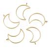 Matte Style Rack Plating Alloy Open Back Bezel Pendants PALLOY-S047-39C-FF-1