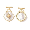 Rhombus Shell Toggle Clasps KK-P223-09G-3