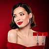 4 Pairs 4 Colors Rhinestone Rectangle Dangle Stud Earrings EJEW-AN0004-18-4