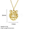 304 Stainless Steel Geometric Artistic Hollow Animal Pendant Necklaces JK0174-11-1