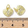 Rack Plating Brass Micro Pave Clear Cubic Zirconia Pendants KK-Z039-16G-3