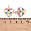 Brass with Enamel Locket Pendants KK-CBA415D-10G-02-3