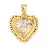 Brass Micro Pave Cubic Zirconia Pendants KK-K418-05G-1