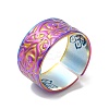 Ion Plating(IP) 304 Stainless Steel Eye Open Cuff Ring for Women RJEW-M149-35RC-3