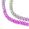 Transparent Gradient Color Glass Beads Strands GLAA-H021-01B-21-3