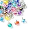 32Pcs 4 Styles AB Color Resin  Pendants RESI-FS0001-84-3