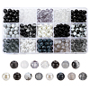 375Pcs 15 Styles DIY Jewerly Round Bead Kits DIY-AR0004-63-1