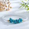 Bohemian White Glass Seed Beaded Bracelets ME2104-6-1