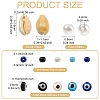 DIY Evil Eye Resin & Glass & Natural Cowrie Shell Beads Bracelets Making Kits DIY-YW0010-25-2