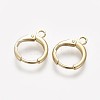 Brass Huggie Hoop Earring Findings KK-L179-04-A-3