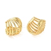 Rack Plating Brass Multi Lines Cuff Earrings EJEW-Z019-28G-2