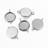 Tarnish Resistant 304 Stainless Steel Cabochon Connector Settings STAS-K155-20P-1