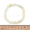 Natural New Jade Beaded Stretch Bracelets BJEW-Q692-44-8mm-2