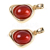 Natural Carnelian(Dyed & Heated) Pendants KK-U043-52G-02-1