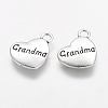 Tibetan Style Heart Alloy Pendants TIBEP-Q043-201-RS-2