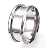 201 Stainless Steel Grooved Finger Ring for Men Women STAS-WH0039-10E-P-2