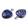 Natural Map Stone Pendants G-N0325-18A-3