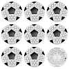 10Pcs Sports Balls Alloy Rhinestone Cabochons FIND-SC0023-42-1
