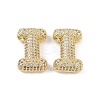 Brass Micro Pave Clear Cubic Zirconia Pendants KK-Z041-01G-I-1