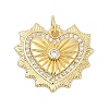 Brass Micro Pave Cubic Zirconia Pendants X-KK-U058-58A-G-1