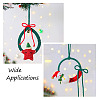 3Pcs 3 Style Christmas Theme Cotton Weave Pendant Decorations Sets HJEW-CF0001-12-6