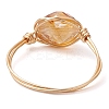 Oval Natural Citrine Finger Rings RJEW-JR00796-5