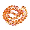 Electroplate Glass Beads Strands EGLA-T021-10E-2
