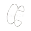 Non-Tarnish 304 Stainless Steel Hollow Open Cuff Bangles for Women BJEW-S155-04P-7